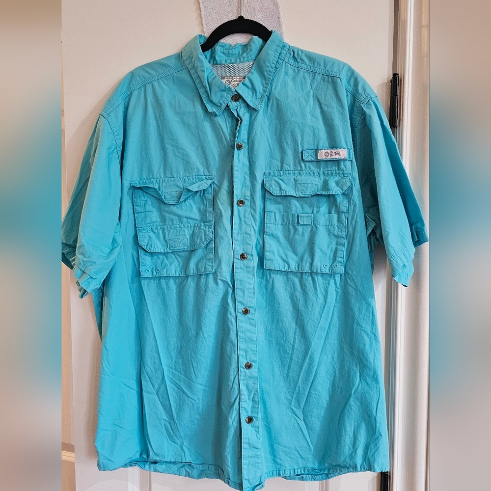 Men's Blue Short Sleeve Shirt